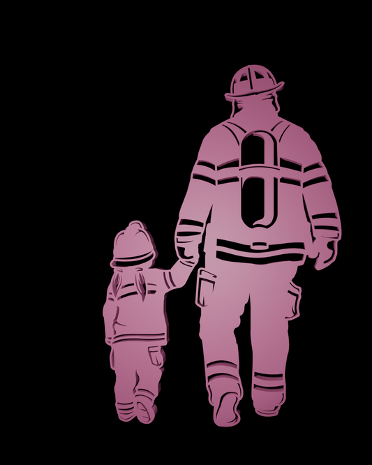 Firefighter and Daughter Decor
