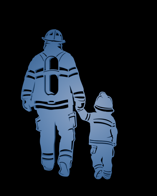 Firefighter and Son Decor